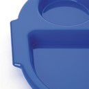 Petits plateaux repas à compartiments en polycarbonate Olympia Kristallon bleus 322mm (lot de 10)